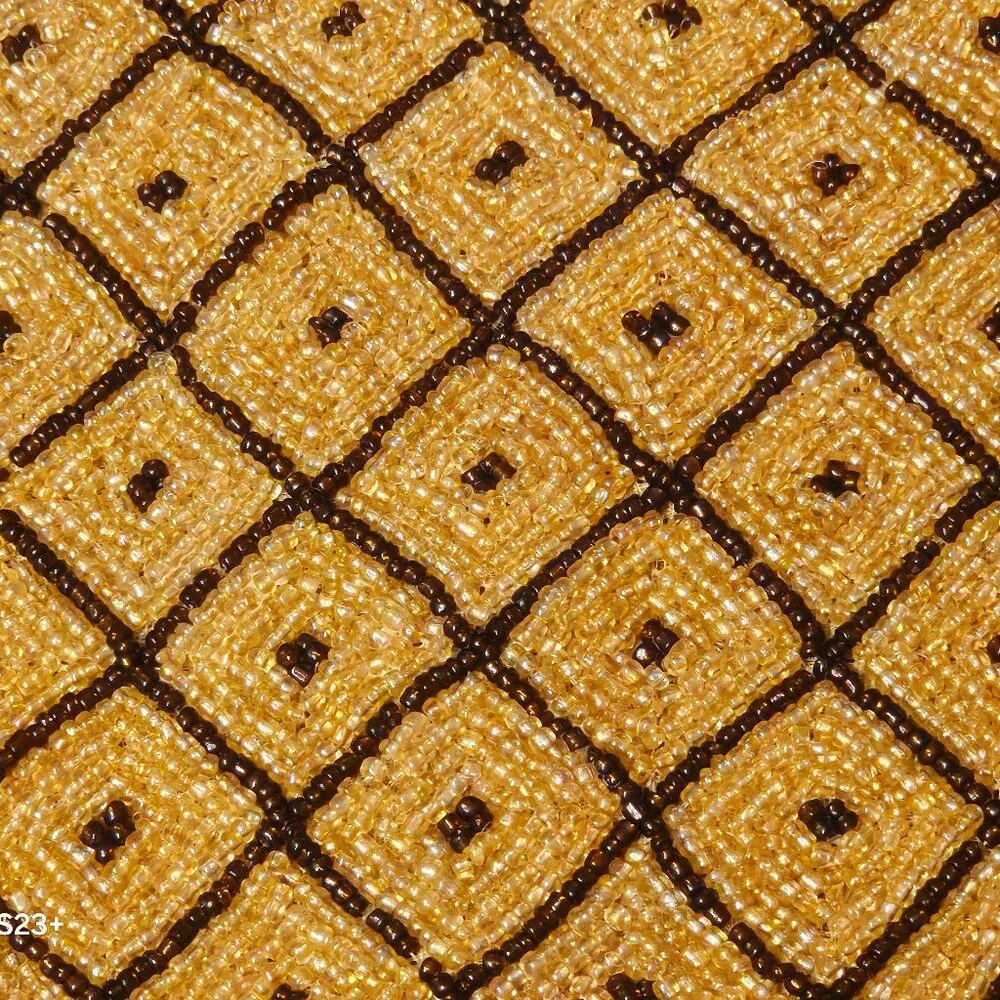RARE ISAAC MIZRAHI SUMMER PINEAPPLE CRYSTAL BEADED PLACEMAT CHARGER CENTERPIECE